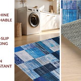 Eclectic Patchwork Geometric Fusion(Blue)