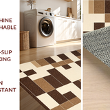 Ultra Soft Area Rug, Non Slip, Stain Resistant, Washable Area Rugs for Living Room, Bedroom, Elegant Creamy Tiled Arrangement(Beige)