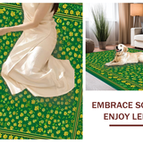 Ultra Soft Area Rug, Non Slip, Stain Resistant, Washable Area Rugs for Living Room, Bedroom, Serene Pastel Clover Design(Green)
