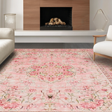 Ultra Soft Area Rug, Non Slip, Stain Resistant, Washable Area Rugs for Living Room, Bedroom, Charming Bowknot Accent Rug, Pink Bows Patterned Carpet, Cute Bows Decor(Pink)
