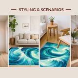 Coastal Inspired Ocean Wave Design(Blue)