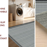 Ultra Soft Area Rug, Non Slip, Stain Resistant, Washable Area Rugs for Living Room, Bedroom, Rustic French Country Trellis Aesthetic(Gray)