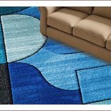 Ultra Soft Area Rug, Non Slip, Stain Resistant, Washable Area Rugs for Living Room, Bedroom, Artistic Hole Design Bedroom Plush Area Rug(Blue)