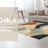 Ultra Soft Area Rug, Non Slip, Stain Resistant, Washable Area Rugs for Living Room, Bedroom, Serene Neutral Tiled Motif(Gray)