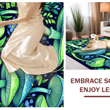 Lively Blue and Brown Mushroom(Green)