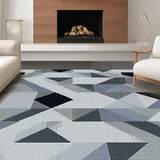 Ultra Soft Area Rug, Non Slip, Stain Resistant, Washable Area Rugs for Living Room, Bedroom, Sleek Neutral Palette Linear Arrangement(Gray)