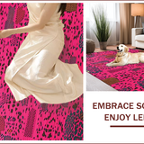 Ultra Soft Area Rug, Non Slip, Stain Resistant, Washable Area Rugs for Living Room, Bedroom, Vibrant Pink Animal Aesthetic(Pink)