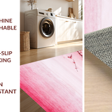 Ultra Soft Area Rug, Non Slip, Stain Resistant, Washable Area Rugs for Living Room, Bedroom, Tranquil Blossom Breeze Aesthetic(Pink)