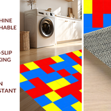 Bright Primary Color Interlocking Design(Red)