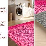 Ultra Soft Area Rug, Non Slip, Stain Resistant, Washable Area Rugs for Living Room, Bedroom, Bright Cheerful Wild Animal Design(Pink)