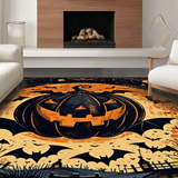 Ultra Soft Area Rug, Non Slip, Stain Resistant, Washable Area Rugs for Living Room, Bedroom, Rustic Black and White Theme(Orange)