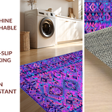Ultra Soft Area Rug, Non Slip, Stain Resistant, Washable Area Rugs for Living Room, Bedroom, Dynamic Hand-Braided Color Splash(Purple)