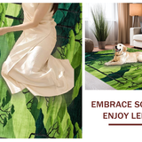 Ultra Soft Area Rug, Non Slip, Stain Resistant, Washable Area Rugs for Living Room, Bedroom, Serene Nature-Inspired Visual Appeal(Green)