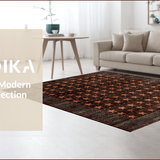 Ultra Soft Area Rug, Non Slip, Stain Resistant, Washable Area Rugs for Living Room, Bedroom, Warm Brown Textured Pattern(Brown)