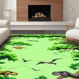 Colorful Jurassic Exploration Motif(Green)