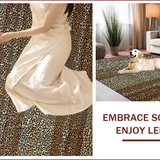 Ultra Soft Area Rug, Non Slip, Stain Resistant, Washable Area Rugs for Living Room, Bedroom, Rustic Earthy Leopard Aesthetic(Brown)