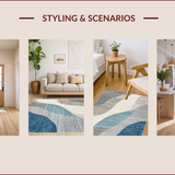Ultra Soft Area Rug, Non Slip, Stain Resistant, Washable Area Rugs for Living Room, Bedroom, Texas Bluebonnets Floral(Gray)