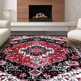 Luxurious Black Abstract Design(Red)