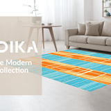 Ultra Soft Area Rug, Non Slip, Stain Resistant, Washable Area Rugs for Living Room, Bedroom, Soft Hypebeast Ocean Vibe(Orange)