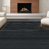 Casual Earthy Patterned Mat(Black)