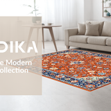 Ultra Soft Area Rug, Non Slip, Stain Resistant, Washable Area Rugs for Living Room, Bedroom, Eclectic Vintage Floral Tapestry(Red)