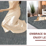 Ultra Soft Area Rug, Non Slip, Stain Resistant, Washable Area Rugs for Living Room, Bedroom, Greek Key Stair Treads(Gray)
