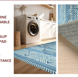 Ultra Soft Area Rug, Non Slip, Stain Resistant, Washable Area Rugs for Living Room, Bedroom, Chic Solid Blue Minimalist Appeal(Blue)