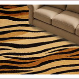 Ultra Soft Area Rug, Non Slip, Stain Resistant, Washable Area Rugs for Living Room, Bedroom, Chic Animal Patterned Aesthetic(Brown)