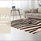 Ultra Soft Area Rug, Non Slip, Stain Resistant, Washable Area Rugs for Living Room, Bedroom, Animal Print Narrow Hallway Rug Charcoal Pastel Tones(Pink)