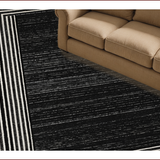 Ultra Soft Area Rug, Non Slip, Stain Resistant, Washable Area Rugs for Living Room, Bedroom, High Traffic Black Boho Dining Area Carpet(Black)