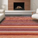 Ultra Soft Area Rug, Non Slip, Stain Resistant, Washable Area Rugs for Living Room, Bedroom, Artful Retro Motif Arrangement(Brown)