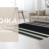 Elegant Modern Monochrome Stripes(Black)