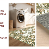 Ultra Soft Area Rug, Non Slip, Stain Resistant, Washable Area Rugs for Living Room, Bedroom, Neutral Floral Nursery Non Slip Washable Rug(Beige)