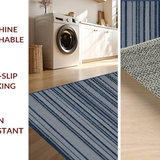 Elegant Minimalist Linear Stripes(Blue)