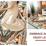Ultra Soft Area Rug, Non Slip, Stain Resistant, Washable Area Rugs for Living Room, Bedroom, Soft Textured Vintage Ethnic Pattern(Brown)