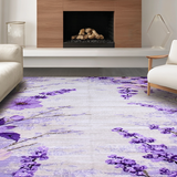 Ultra Soft Area Rug, Non Slip, Stain Resistant, Washable Area Rugs for Living Room, Bedroom, Plush Pastel Textured Delight(Purple)