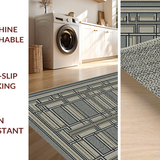 Ultra Soft Area Rug, Non Slip, Stain Resistant, Washable Area Rugs for Living Room, Bedroom, Contemporary Geometric Grey Harmony(Gray)