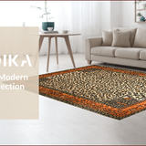 Ultra Soft Area Rug, Non Slip, Stain Resistant, Washable Area Rugs for Living Room, Bedroom, Elegant Neutral Toned Pattern(Beige)