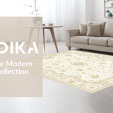 Ultra Soft Area Rug, Non Slip, Stain Resistant, Washable Area Rugs for Living Room, Bedroom, Rustic Nature-Inspired Floral Composition(Beige)
