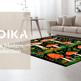 Whimsical Moth and Mushroom Art(Red)