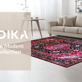 Contemporary Linear Distressed Look(Red)