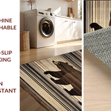Ultra Soft Area Rug, Non Slip, Stain Resistant, Washable Area Rugs for Living Room, Bedroom, Luxurious Silky Textured Motif(Brown)