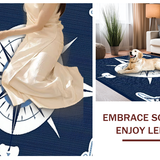 Ultra Soft Area Rug, Non Slip, Stain Resistant, Washable Area Rugs for Living Room, Bedroom, Striking Abstract Nautical Elements(Blue)