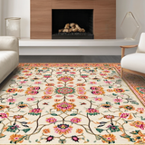 Contemporary Bright Floral Fusion(Ivory)