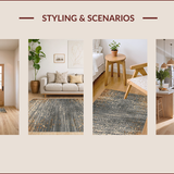Ultra Soft Area Rug, Non Slip, Stain Resistant, Washable Area Rugs for Living Room, Bedroom, Sleek Contemporary Wildlife Canvas(Gray)