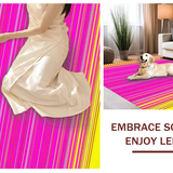Ultra Soft Area Rug, Non Slip, Stain Resistant, Washable Area Rugs for Living Room, Bedroom, Luxurious Multicolor Spiral Design(Yellow)