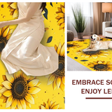 Ultra Soft Area Rug, Non Slip, Stain Resistant, Washable Area Rugs for Living Room, Bedroom, Sunny Springtime Floral Composition(Yellow)