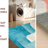 Ultra Soft Area Rug, Non Slip, Stain Resistant, Washable Area Rugs for Living Room, Bedroom, Aqua Multicolor Gradient Rug(Blue)