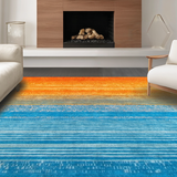 Ultra Soft Area Rug, Non Slip, Stain Resistant, Washable Area Rugs for Living Room, Bedroom, Trendy Gradient Chic Harmony(Orange)