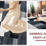 Ultra Soft Area Rug, Non Slip, Stain Resistant, Washable Area Rugs for Living Room, Bedroom, Modern Geometric Soft Non-Slip Living Room(Green)